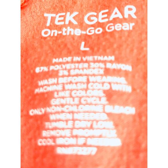 TEK GEAR ON-THE-GO GEAR LNG SLV CREW NECK PULL/OVER SWEATSHIRT, WOMENS, L, PEACH - Picture 11 of 11